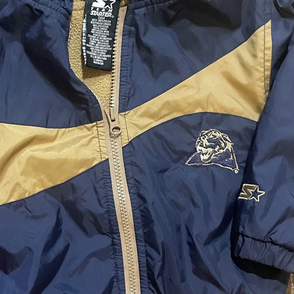 Kids Starter Navy Gold Panther Football Team Starter Jacket‎ Hooded 24M